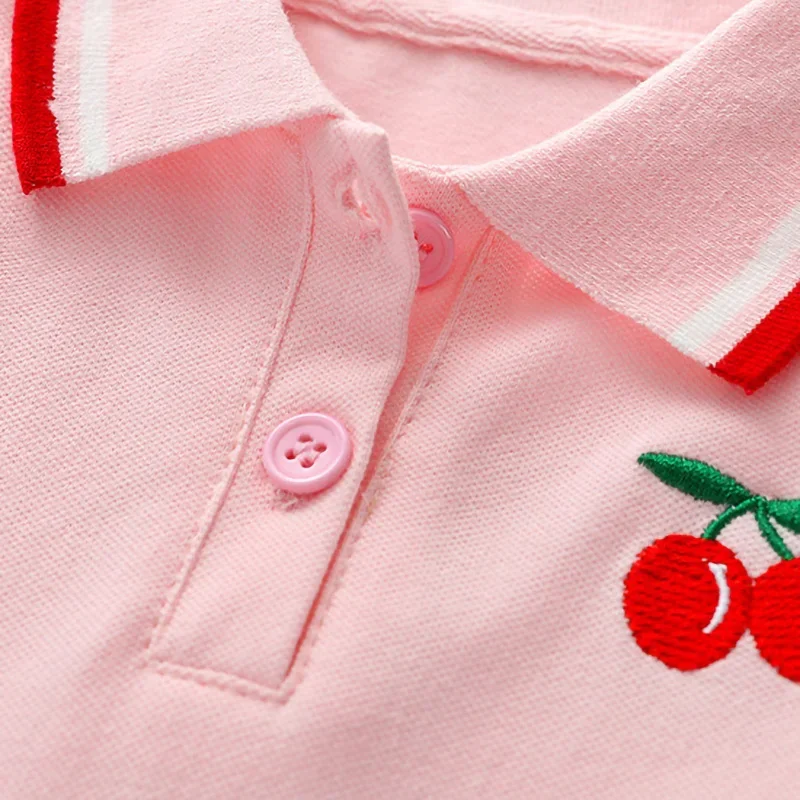 CherryBloom polo jurk plooirok - Milo & Moon