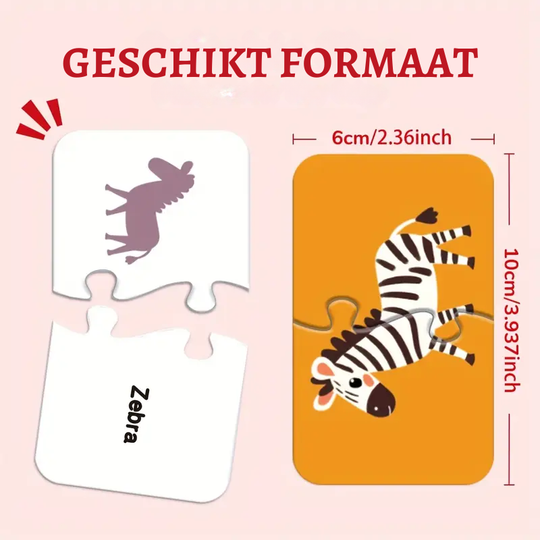 EduMatch™ – 16-delige Educatieve Legpuzzel voor Peuters & Kleuters
