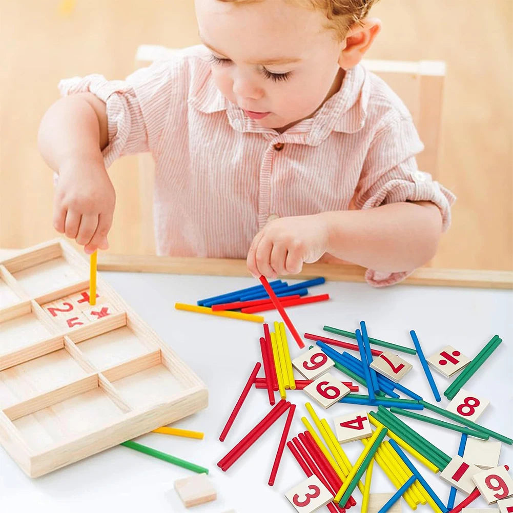 MathSticks™ – Montessori Houten Rekenstokjes voor Kinderen