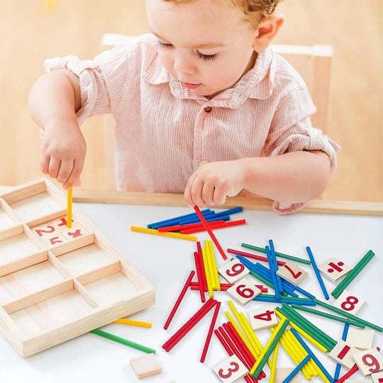 MathSticks™ – Montessori Houten Rekenstokjes voor Kinderen