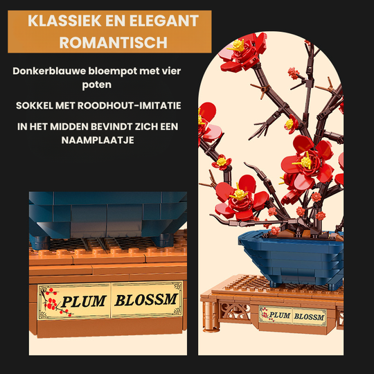 EternalBloom™ – Bouwblok Bloemenboeket Pruimenbloesem