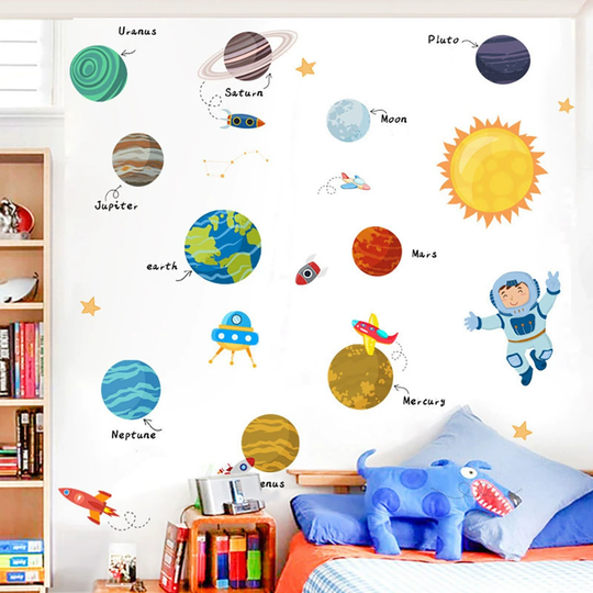 SpaceLearn – Educatieve Zonnestelsel Muursticker
