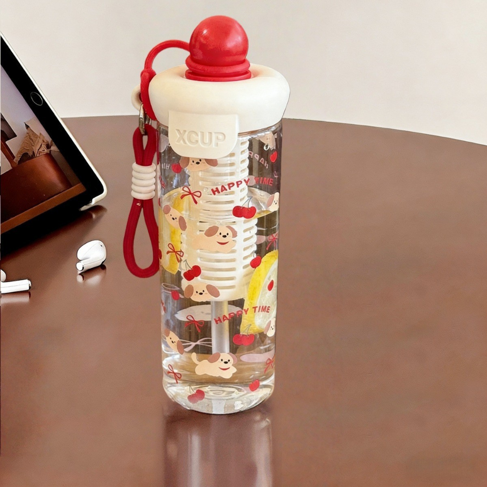 TeaJoy – Cartoon Drinkfles met Theefilter (600 ml)