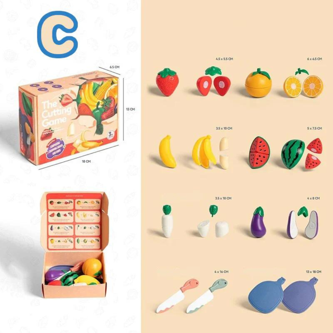 Educatief Montessori Houten Fruitsnijset – Miloleafs
