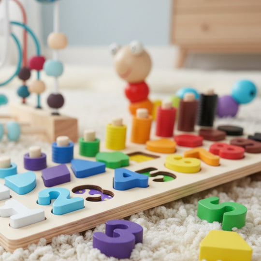 PlayCortex – 4-delige Houten Speelgoedset