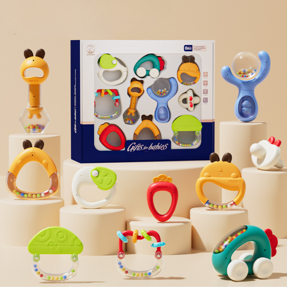 BunnySense – Baby Rammelaar en Bijtspeelgoed Set
