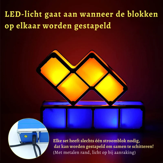 TetrisGlow™ – Creatieve & Aanpasbare LED Lamp – Speelse Nachtlamp