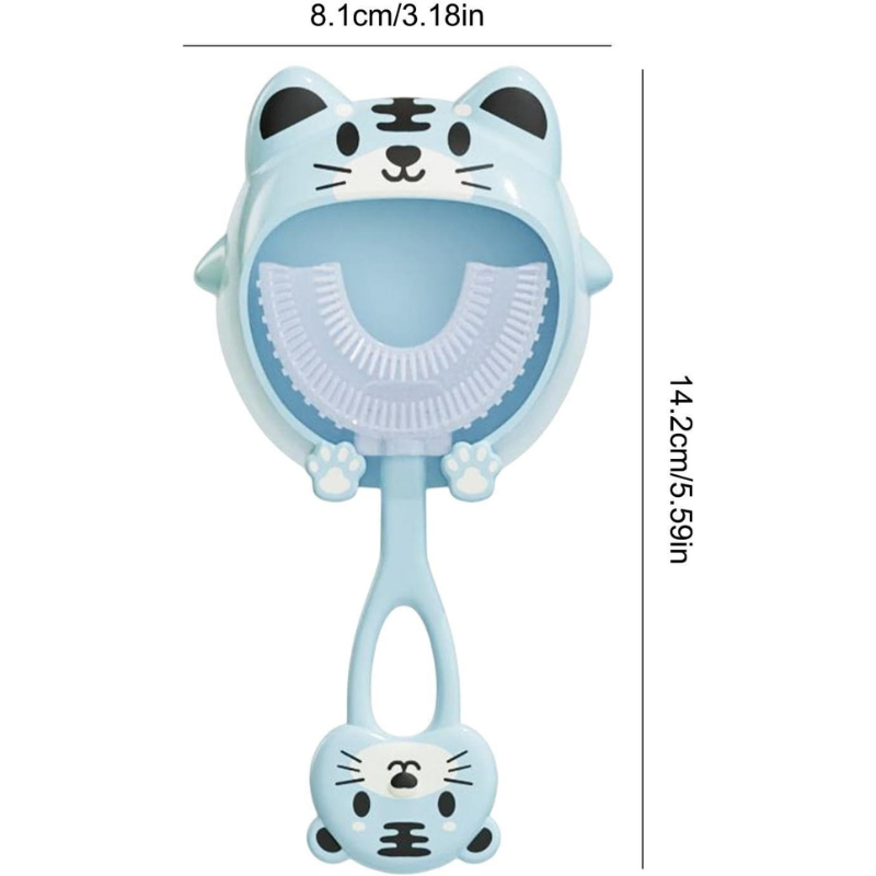 MiloBrush™ – 3-pack U-vormige Kindertandenborstels, 360° Reiniging, BPA-vrije Siliconen voor 2-5 Jaar