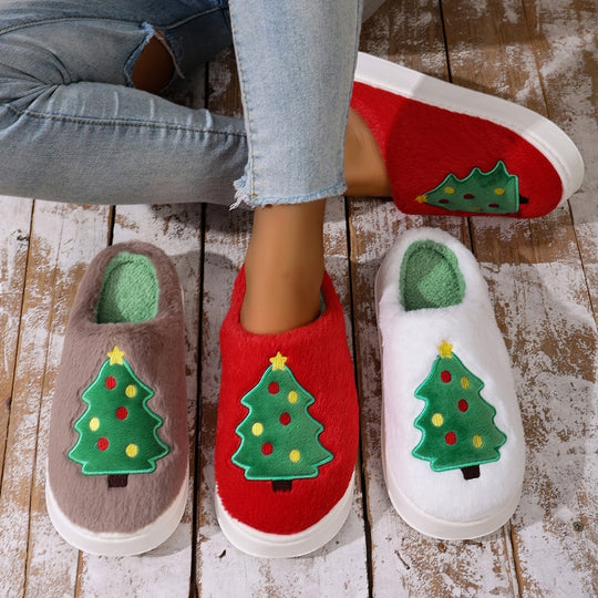 TreeStep – Warme Kerstboom Pantoffels