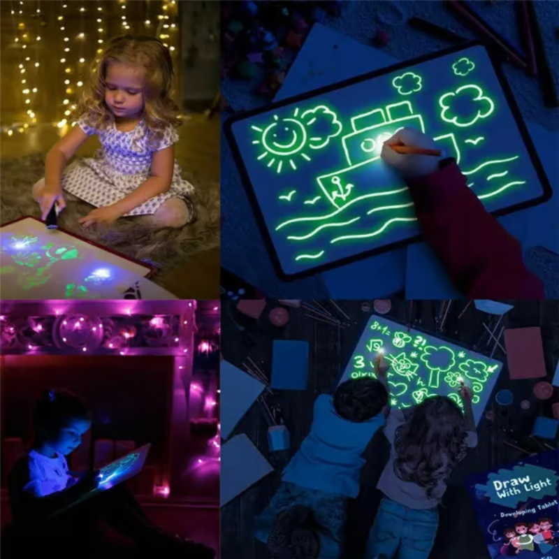 MagicSketch™ – Magisch Tekentablet voor Kinderen met Glowing Lijnen en Herbruikbaar Speelplezier