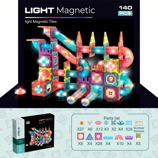 MagnetTrack – Magnetische Knikkerbaan met Licht
