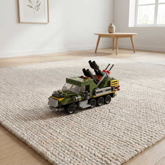 DefenseBuilder – 6-in-1 Militair Voertuig Bouwset (138 Stuks)