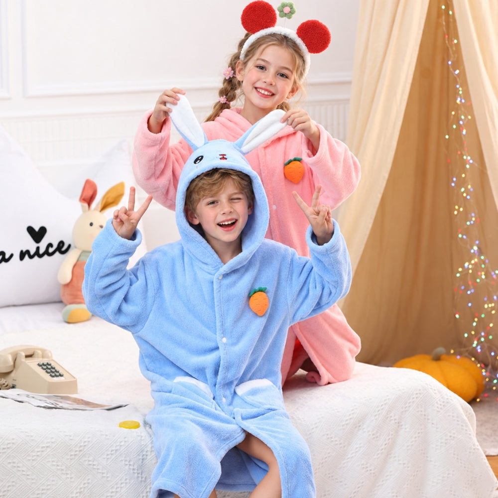 <font dir="auto" style="vertical-align: inherit;"><font dir="auto" style="vertical-align: inherit;">Cape pour enfants, serviette de bain, peignoir lapin, cape longue en polaire corail mignonne et épaisse de classe A pour enfants avec capuche</font></font>