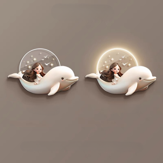 DolphinDream – Dolfijn Wandlamp voor Kinderkamer