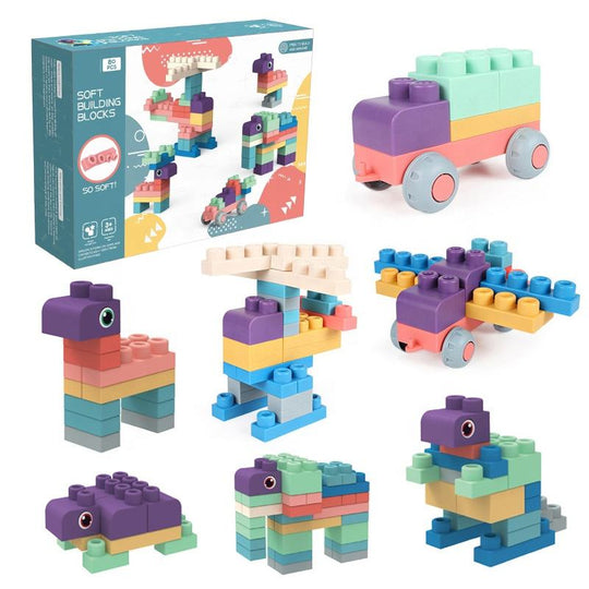 CushyBlocks™ – Zachte Siliconen Bouwblokken voor Baby’s