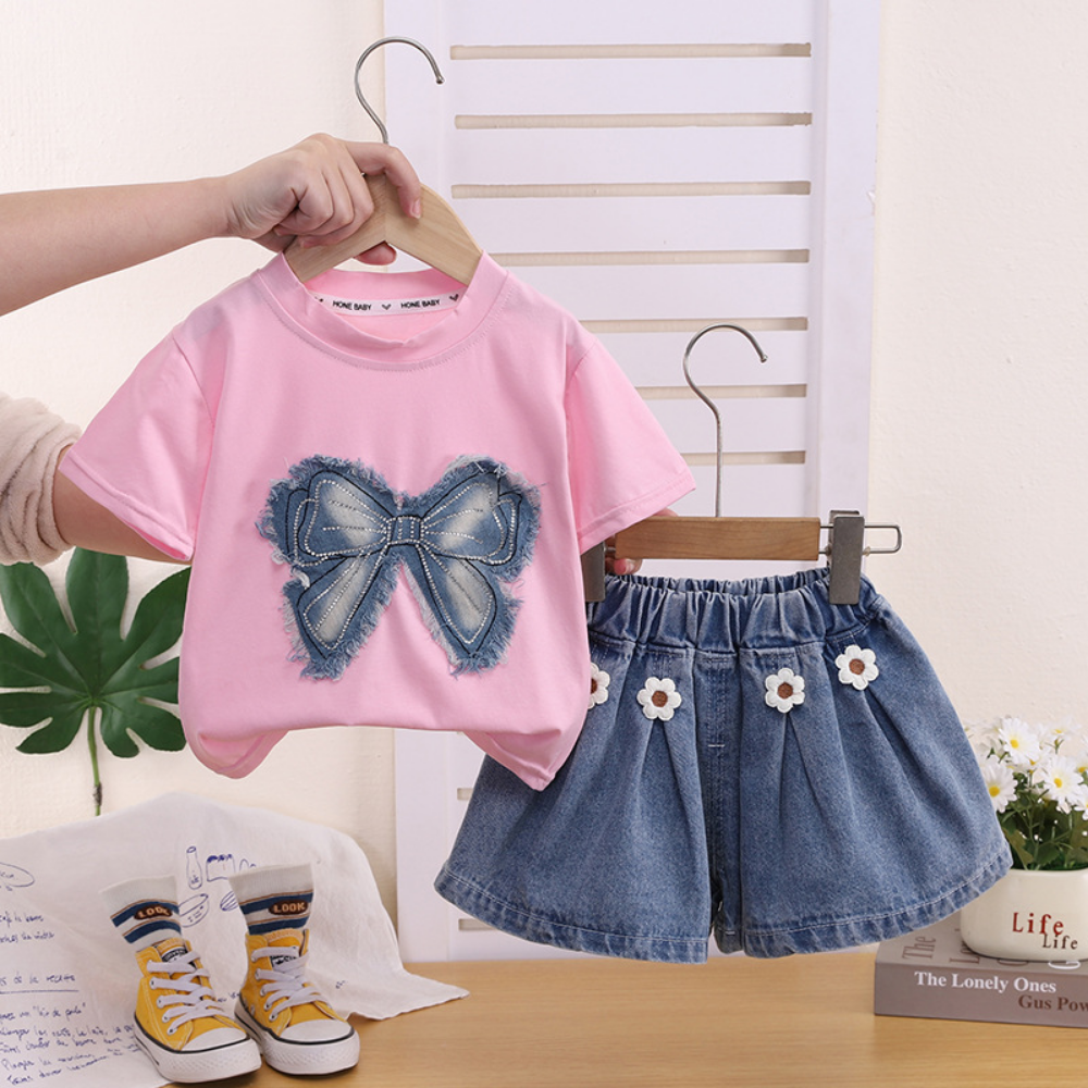 DenimBloom – 2-delige Kledingset voor Meisjes