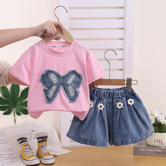 DenimBloom – 2-delige Kledingset voor Meisjes