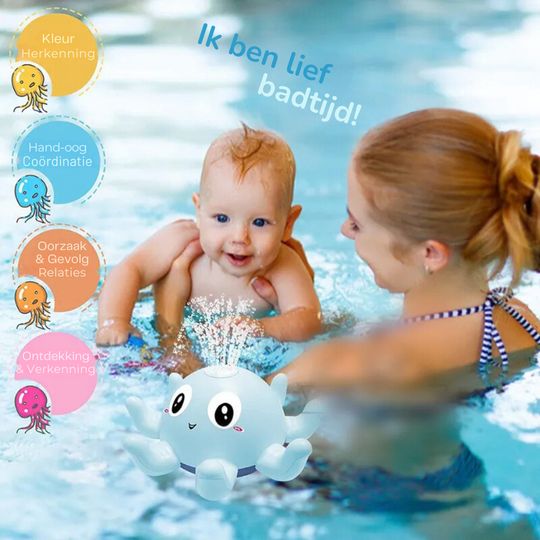 Glowy™ Badfontein met Licht – BadSpeelgoed voor Kinderen | Waterfontein & Discolichtjes