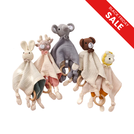 SnuggleBoo™ Knuffeldoekje met Bijtring & Rammelaar