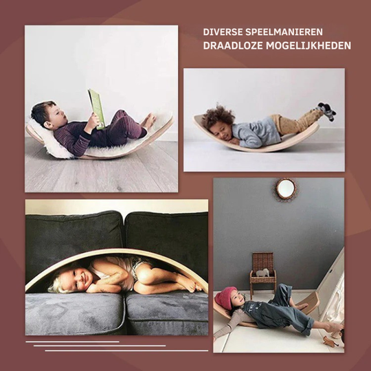 WobbleFun™ – Multifunctioneel Evenwicht & Speel Board voor Kinderen