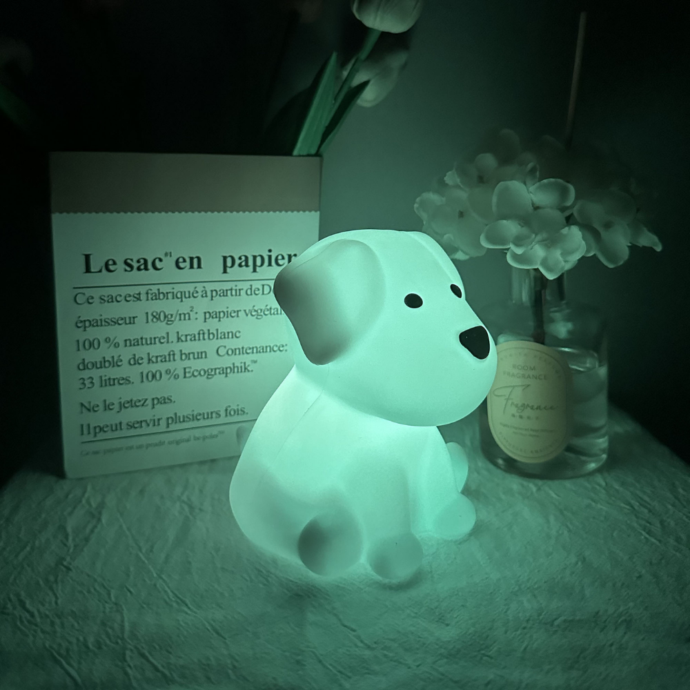 PuppyGlow – Siliconen Hond Nachtlamp met Touchbediening