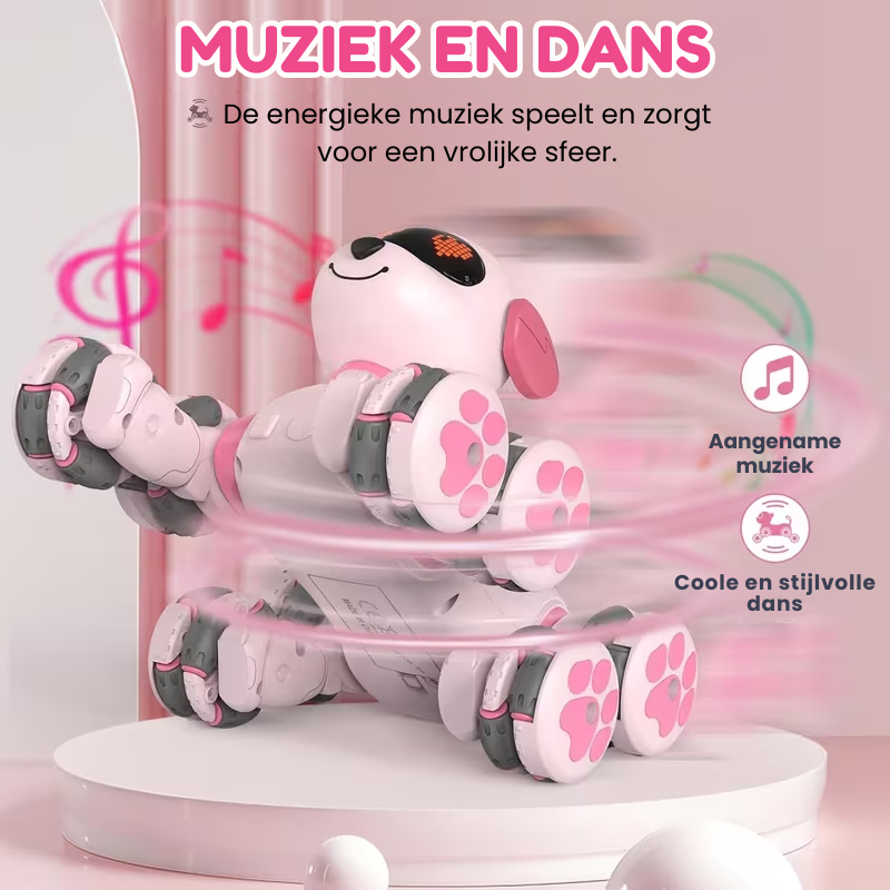 RoboPup™ – 8-Wiel RC Stunt Robot Hond – Gesture Control, Muziek & Licht