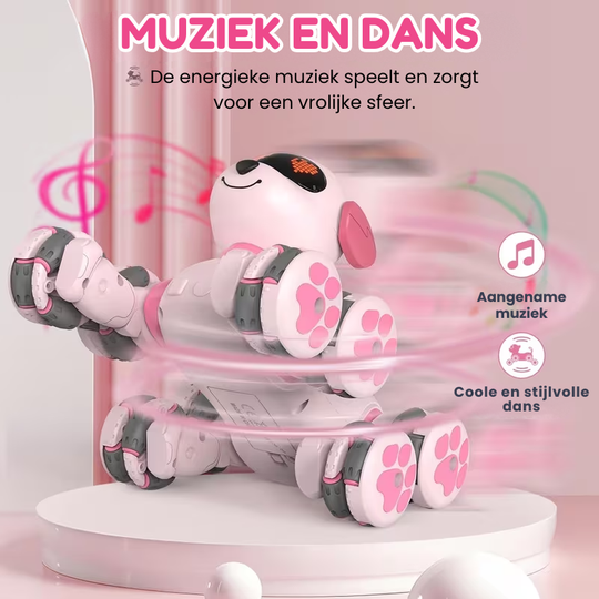 RoboPup™ – 8-Wiel RC Stunt Robot Hond – Gesture Control, Muziek & Licht