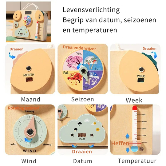 SkillBoard™ – Interactieve Sensory Speelkoffer – Leren & Ontdekken