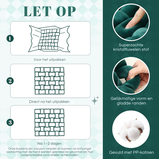 KnotCushion – Gevlochten Sierkussen in Vierkant Design