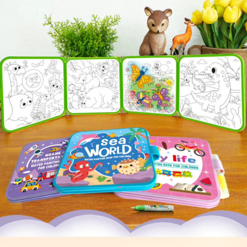 MiloDry™ – Herbruikbaar Waterverfboek voor Kleintjes