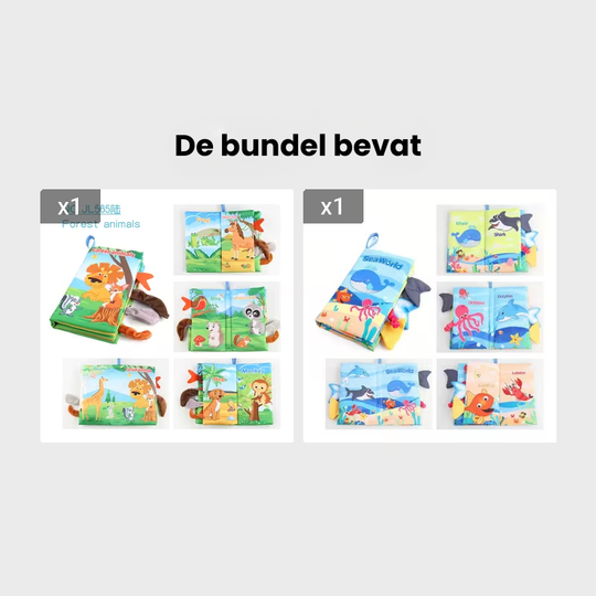 SoftTales™ – Baby Stoffen Boekjes – Crinkle Dierenboekjes