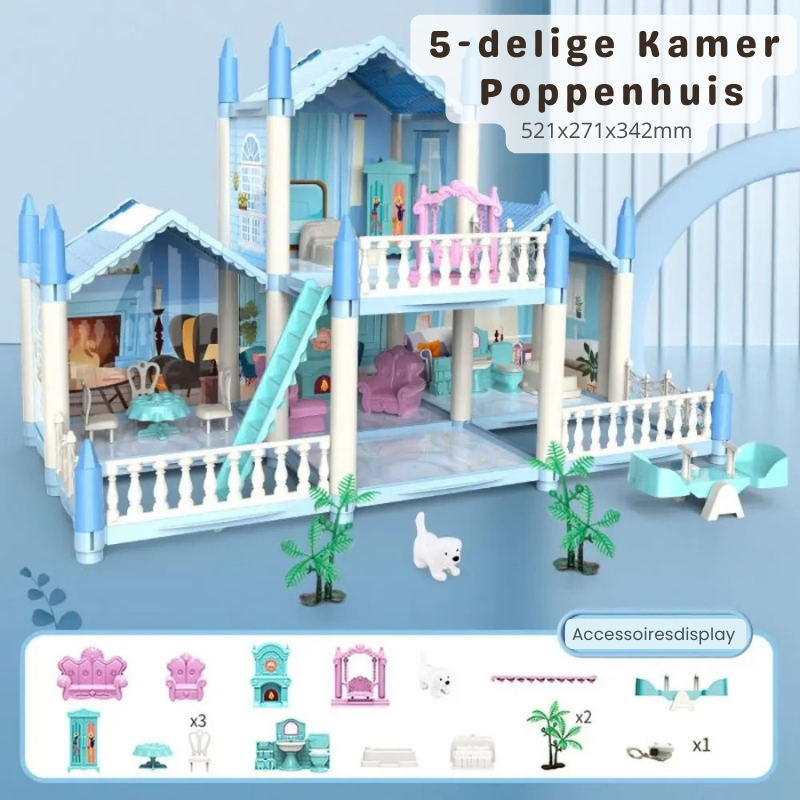 DreamHouse™ – DIY 3D Cartoon Poppenhuis Set – Creatief Miniatuurhuis voor Kinderen