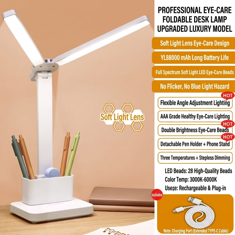 PenGlow – Opvouwbare Bureaulamp met Pennenhouder