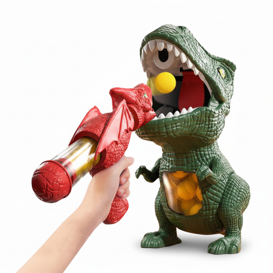 DinoShot™ – Interactief Dino Schietspel met Lanceerhandles & Sponsballen
