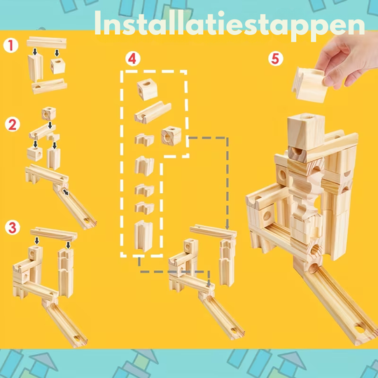 MarbleRun™ – 60/80-delig Houten Knikkerbaan Set