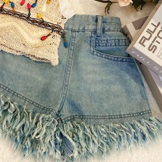 Zonnekind denimshort meisjes zomerset - Milo & Moon