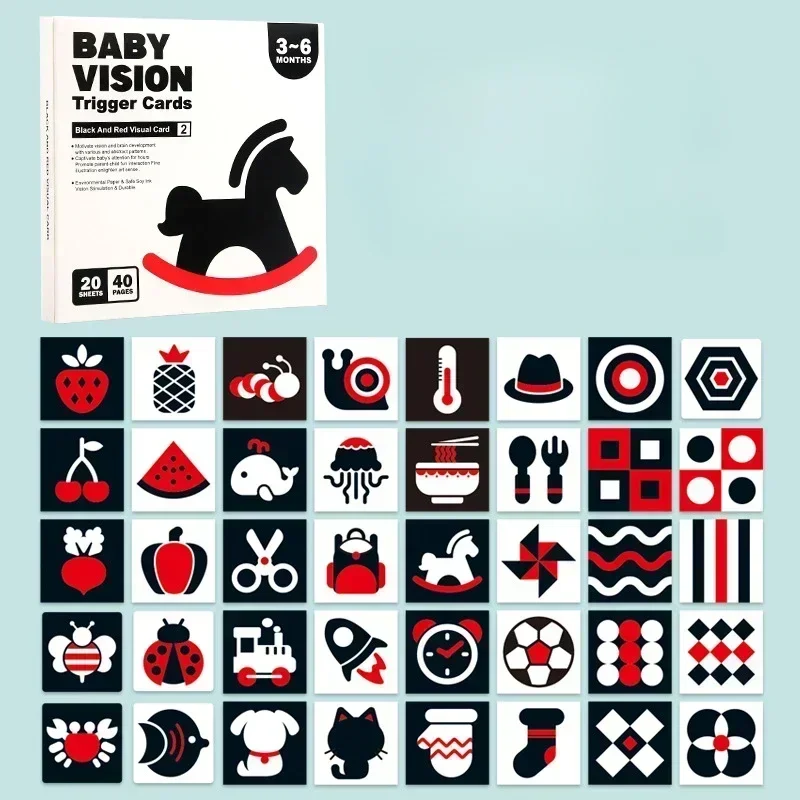 SmartCards – Baby Cognitie Kaartenboek met Dieren en Natuur
