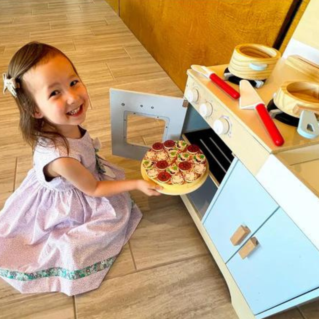 PizzaParty™ - Houten Pizza Speelset voor Kinderen – Educatief Rollenspel vanaf 3 jaar