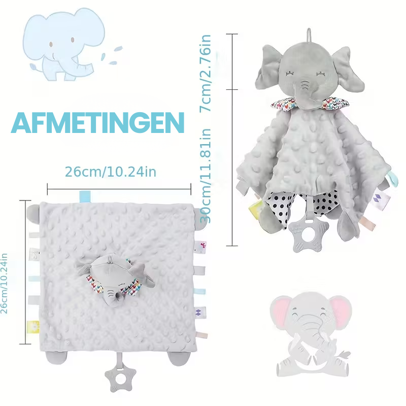 CuddleCloud™ – Zacht Baby Knuffeldoekje met Schattige Dierenontwerpen