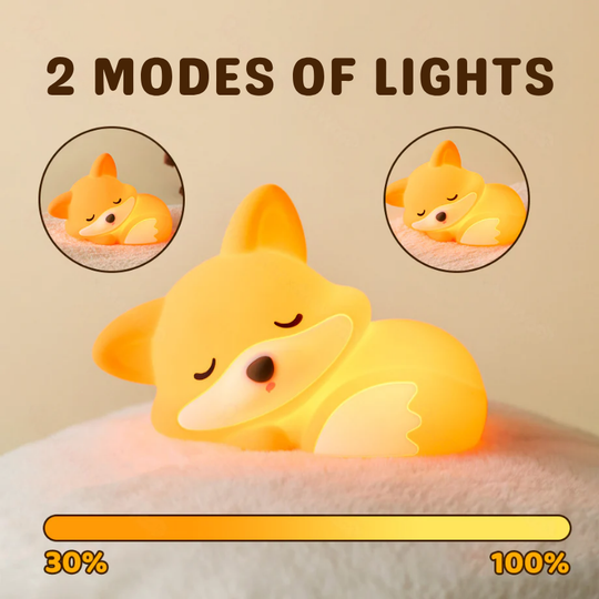 FoxGlow™ – Schattig Squishy Vos LED Nachtlampje – USB Oplaadbaar