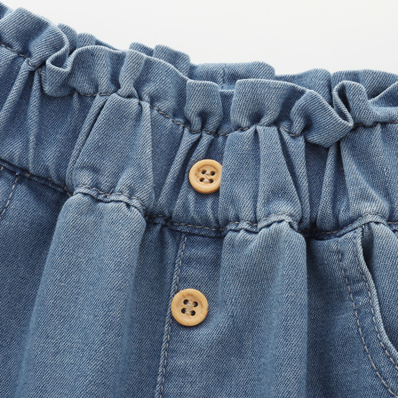 Hilda – Paperbag Denim Broekjes