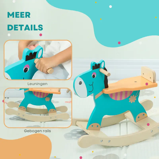RockyDonkey™ – Baby Schommelpaard met Handvatten & Zitting