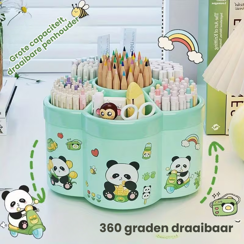 SpinSort™ – 360° Draaibare Bureau Organizer – Opbergbox met 6 Vakken