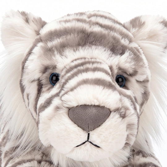 SnowStripe – Grote Witte Tijger Knuffel van Zacht Pluche