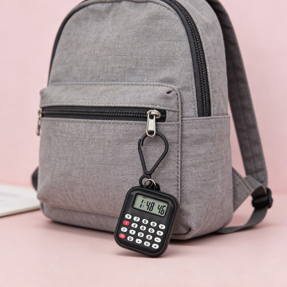 CalcuClip – Digitale Rekenmachine Horloge Sleutelhanger