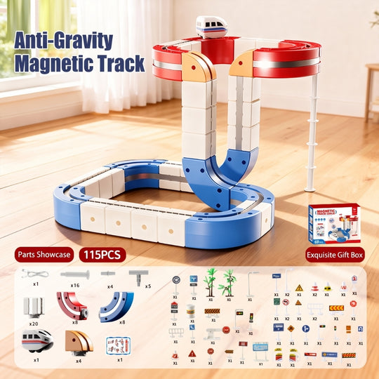 <font dir="auto" style="vertical-align: inherit;"><font dir="auto" style="vertical-align: inherit;">Jouet magnétique pour enfants, double voie électrique, assemblage de train cube magique, pour garçons, bricolage</font></font>