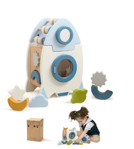 Explorer Raket™ – Handgemaakt Montessori Speelgoed