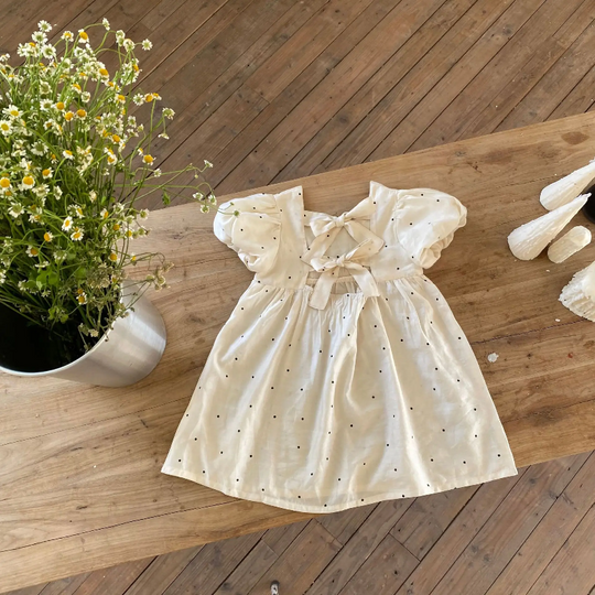 BowBloom kinderjurk met dubbele strikken - Milo & Moon