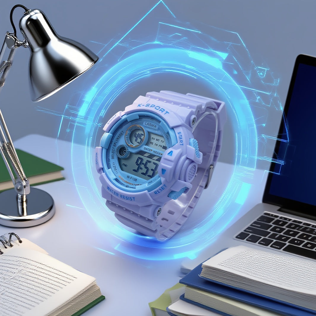 AquaGlow™ – Waterdicht Digitaal Sporthorloge voor Meisjes – IPX7 Zwemhorloge