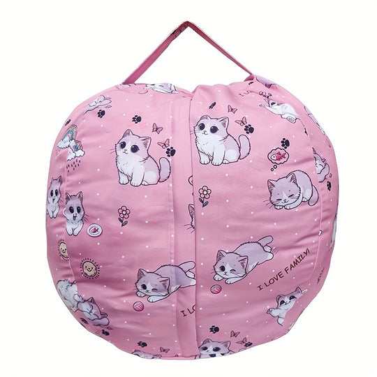 KittyNest™ Grote Kitten Bean Bag Hoes – Zachte Opberger & Zitkussen